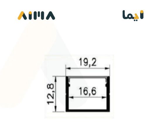صورة نيو باور ألمونيوم بروفايل ظاهر جداري سقفي معلق طول 3 متر مقاس 1913